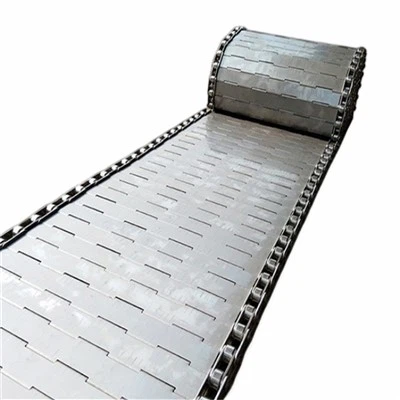 Transportband met kettingplaatverbinding